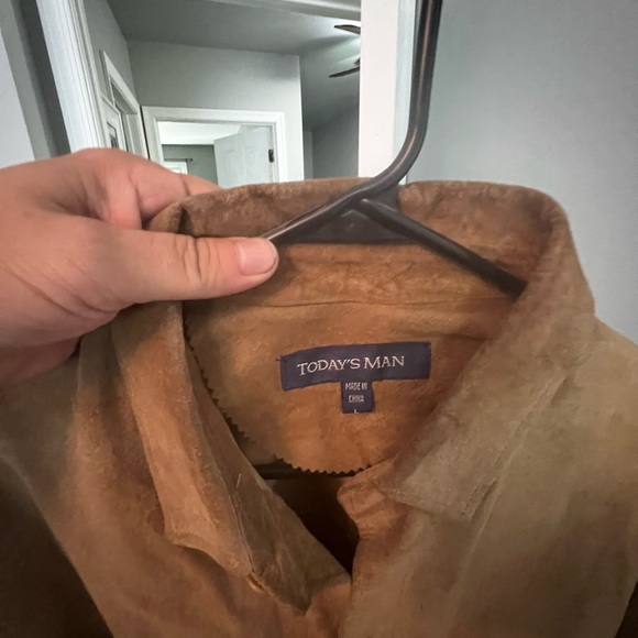 TODAY’S MAN SUEDE LONG SLEEVE SHIRT - Picture 3 of 3